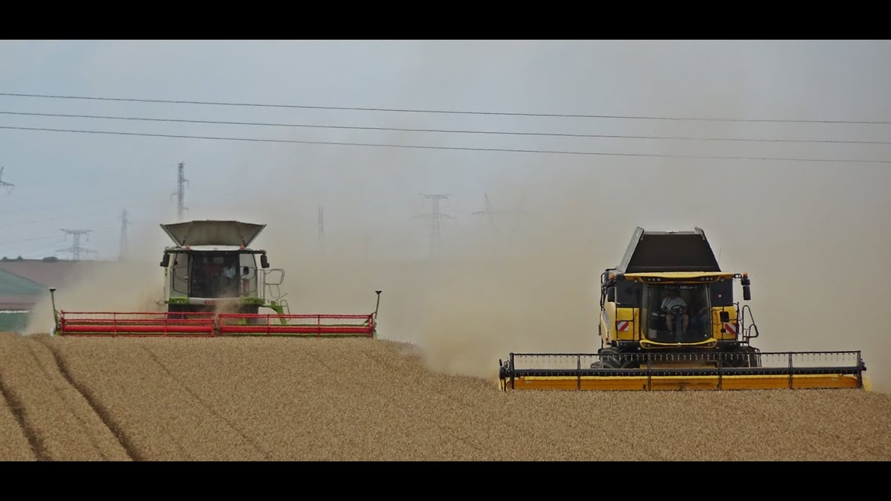 Moisson 2016 avec Lexion 770 et New holland Cr 8.90