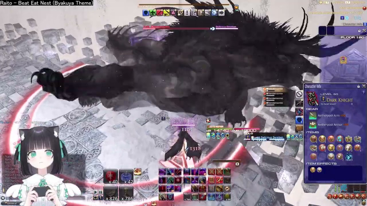 FFXIV - PotD 180 Boss DRK Solo Buffed Healing Strat (7.11)