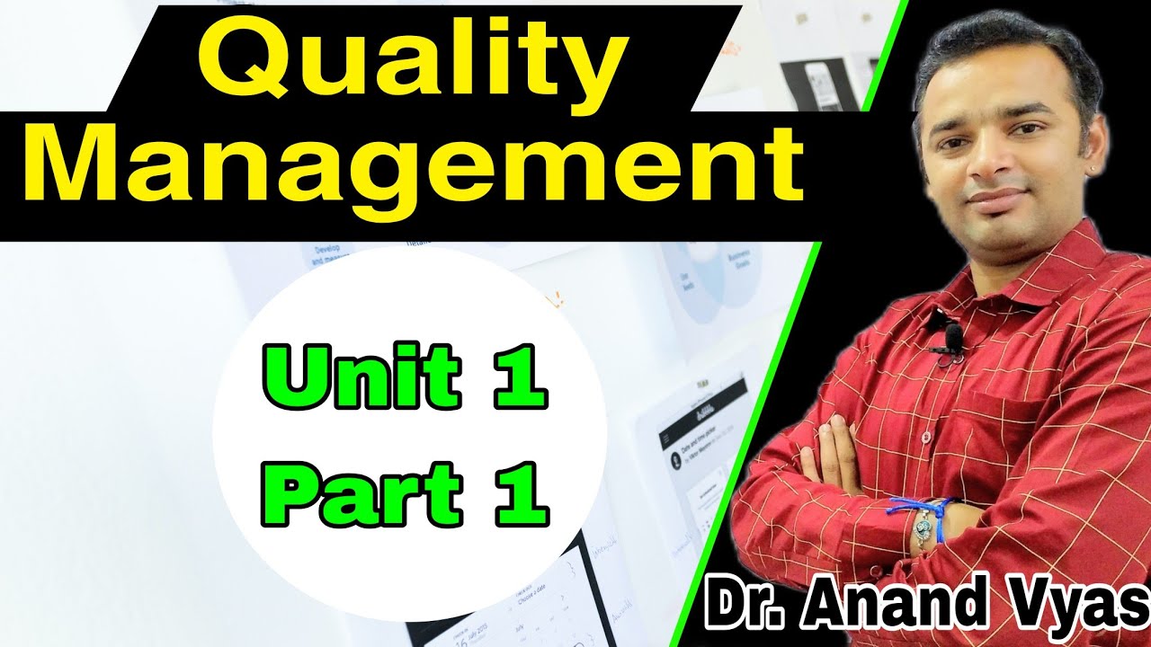 Quality Management Unit 1 Part 1 | Meaning, Evolution, Aspects and Dimensions of Quality | MBA