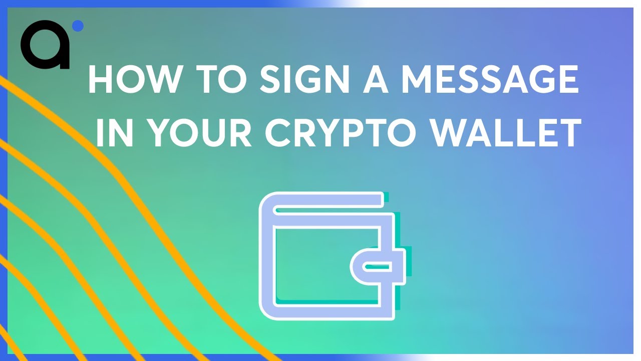 How to sign a Message in your Cryptocurrency Wallet | Anycoin Direct