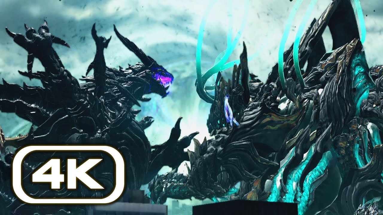 Bayonetta 3 - All Kaiju Boss Fight Scenes 4K ULTRA HD (Godzilla & Kamehameha)