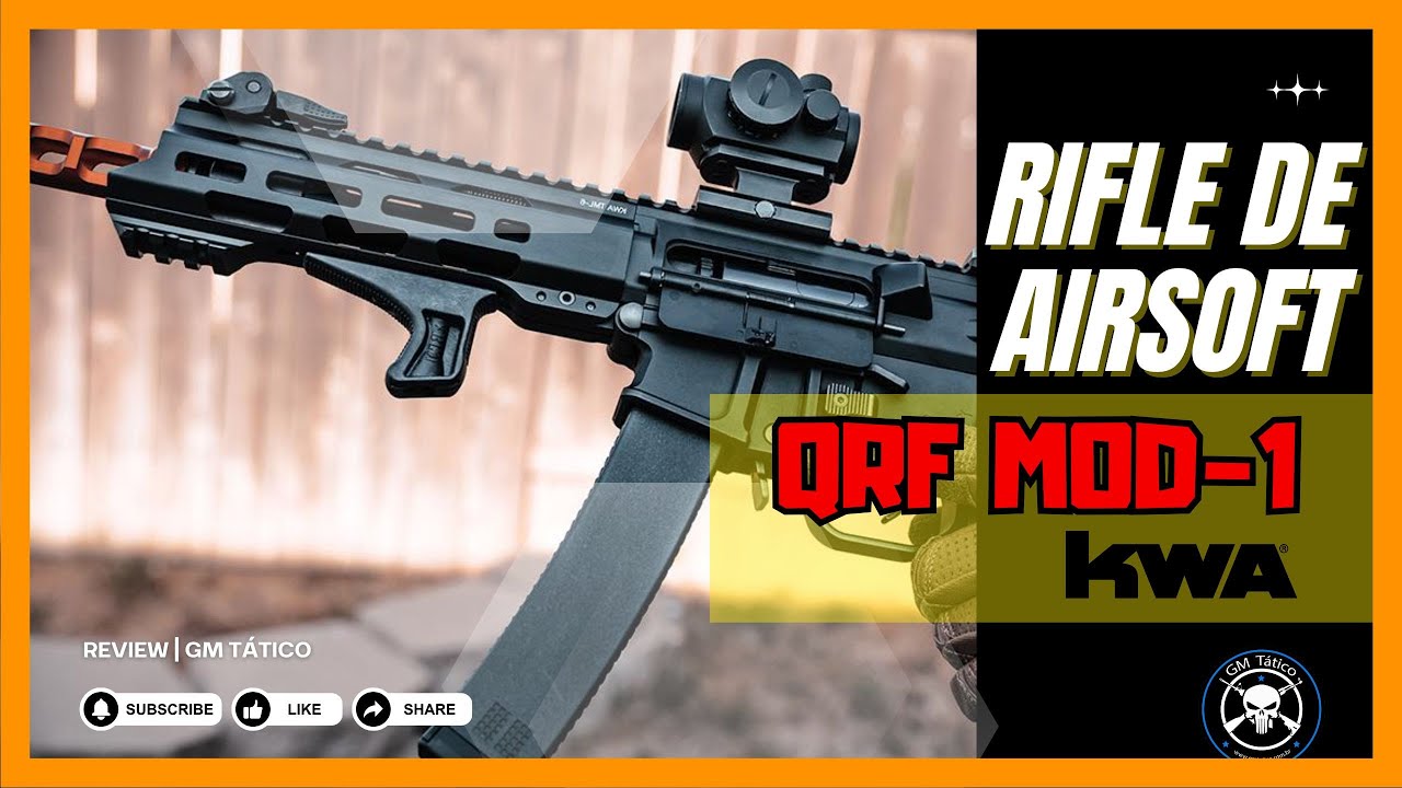 RIFLE DE AIRSOFT QRF MOD-1 KWA – ESTILO SMG COM DESEMPENHO DE RIFLE!