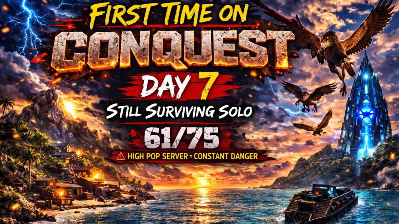 61/75 Players… This Server Is INSANE | Day 7 Solo Conquest (ARK ASA)