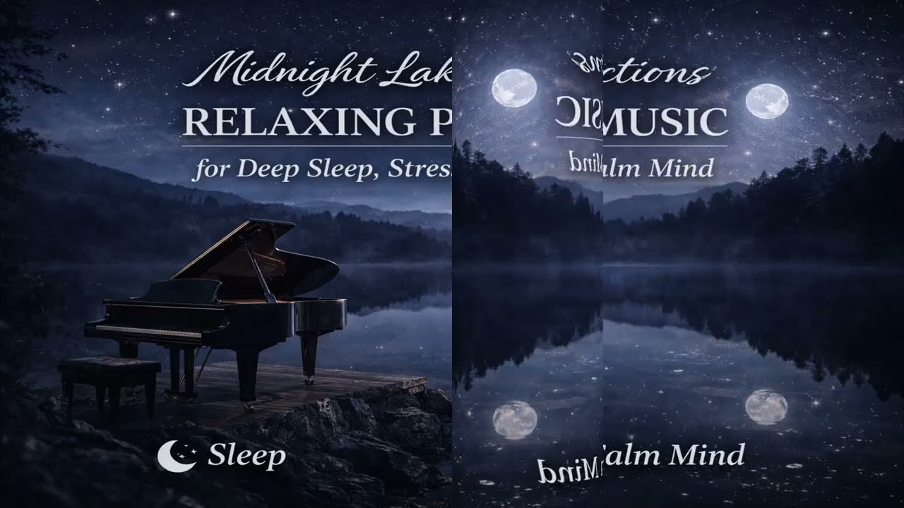 Midnight Lake Reflections Relaxing Piano Music for Deep Sleep, Stress Relief & Calm Mind