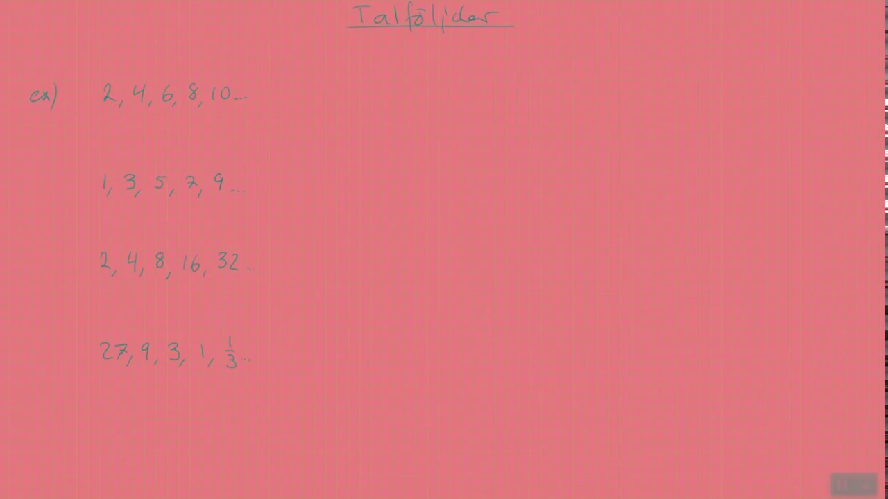 Matematik 1b och 1c: Talföljder