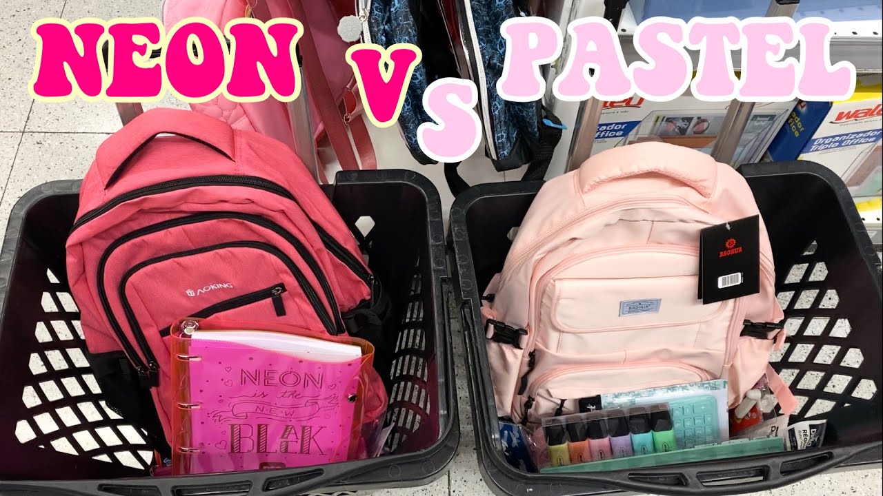 MATERIAL ESCOLAR 2021 COMPLETO NEON VS PASTEL (KALUNGA)