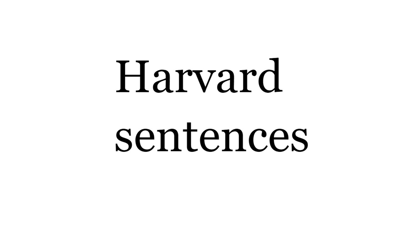 1965 Ten Phrases of List 11 of the 72 Harvard sentences lists Audio Digital voice testing