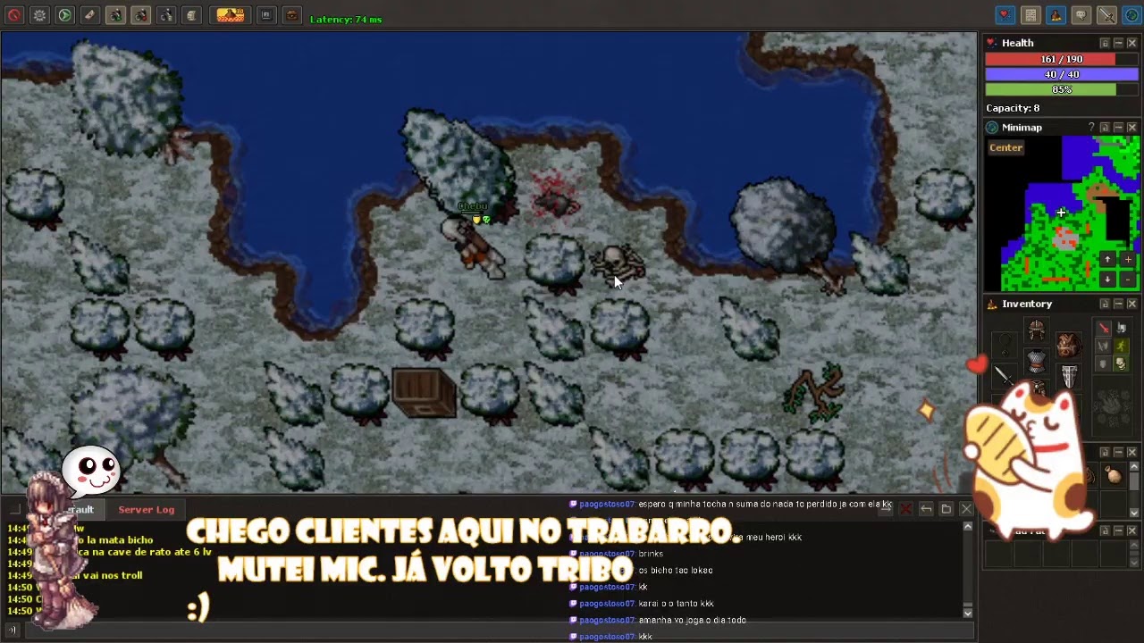 Medivia Lindo  Up do primeiro Char S&oacute; sofr&ecirc;ncia.