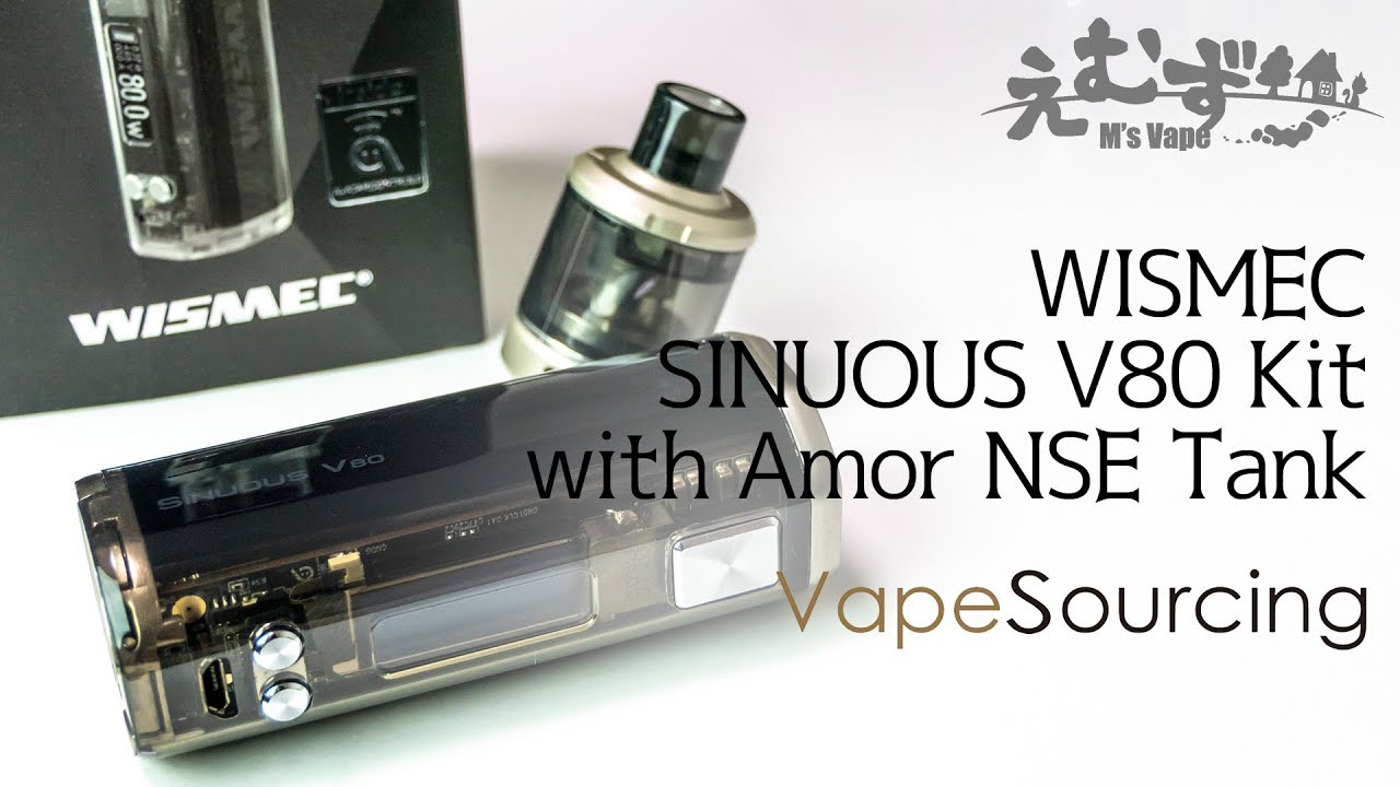 SINUOUS V80 Kit with Amor NSE Tank by WISMEC - M's Vape