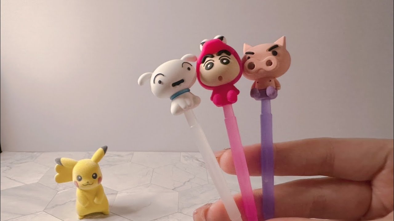 ASMR クレヨンしんちゃんのプラスチック耳かきでマイクに直接カリカリする音 No Talking