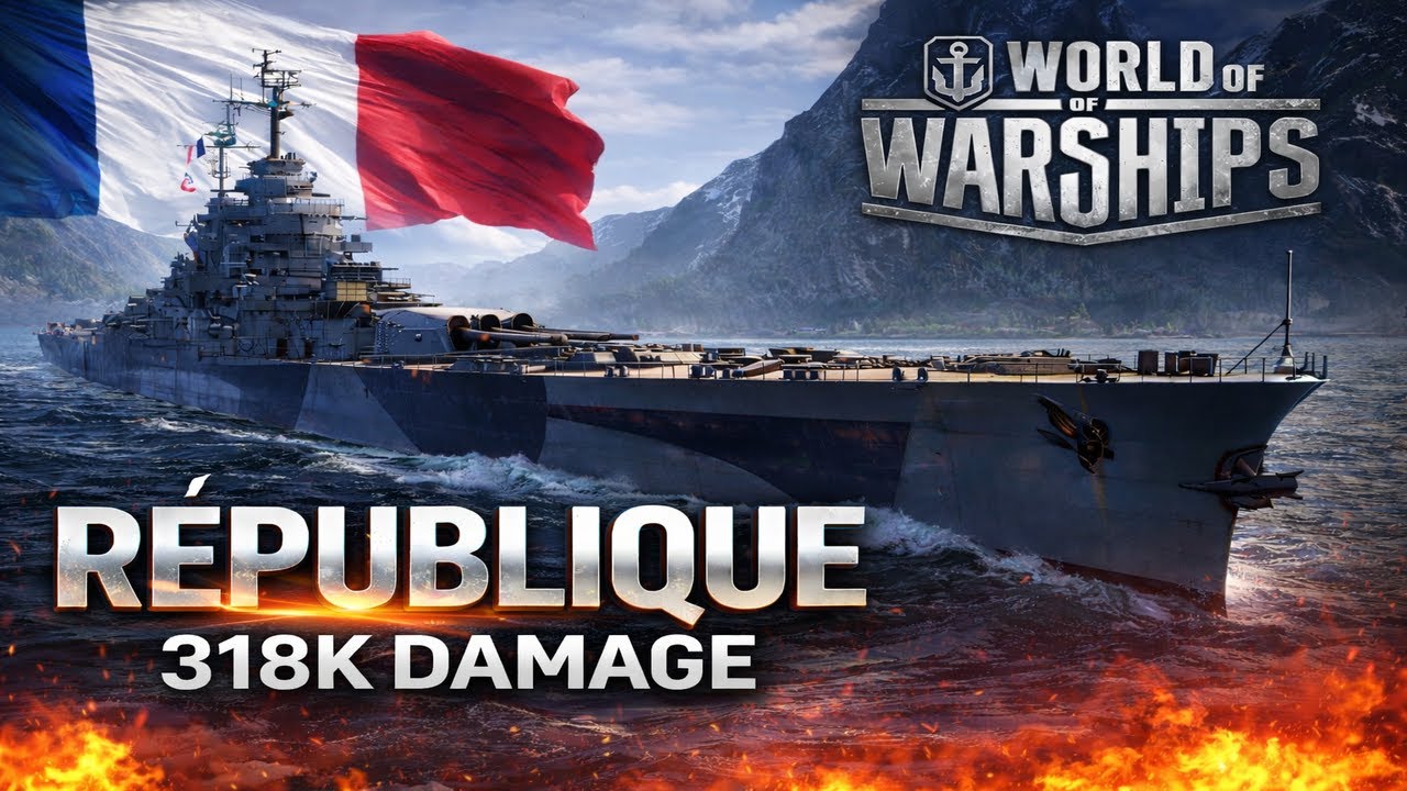 World Of Warships Republıque Her Şeye Vuran Gemi..