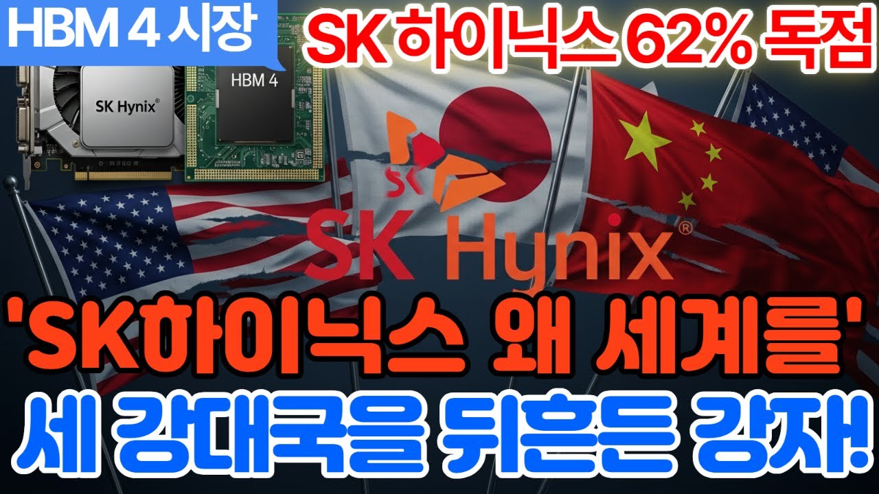 HBM4 시장SK하이닉스 62%독점 나 하이닉스 왜 세계를 세 강대국을 뒤흔든 강자