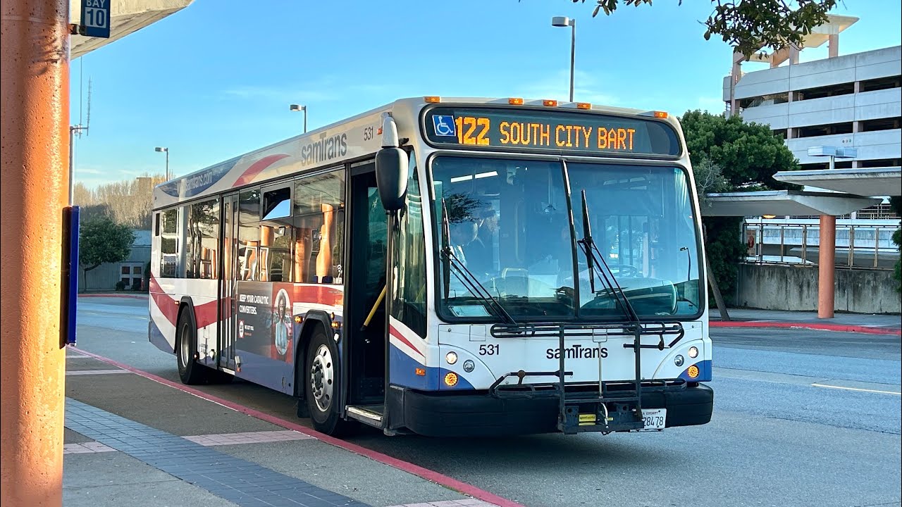 ⁴ᴷ⁶⁰ Night Ride! San Mateo County Transit District: 2010 Gillig BRT 35’ #531 on Route 122