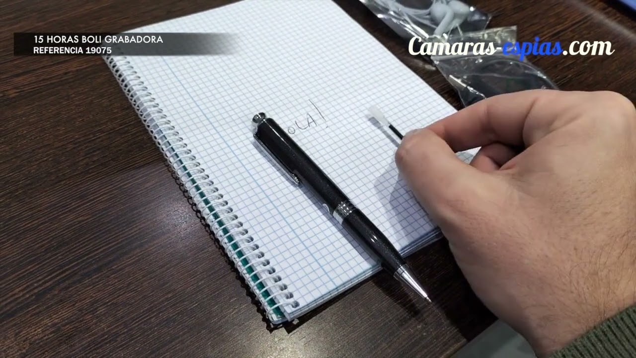 15 horas Bolígrafo grabadora