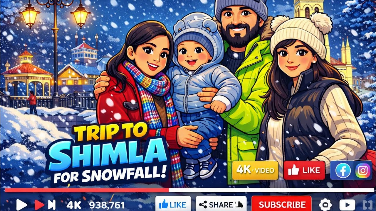 👉 “Shimla Snowfall ❄️ | Christ Church, Mall Road & Kufri | Himachal Winter Trip Vlog 2025”