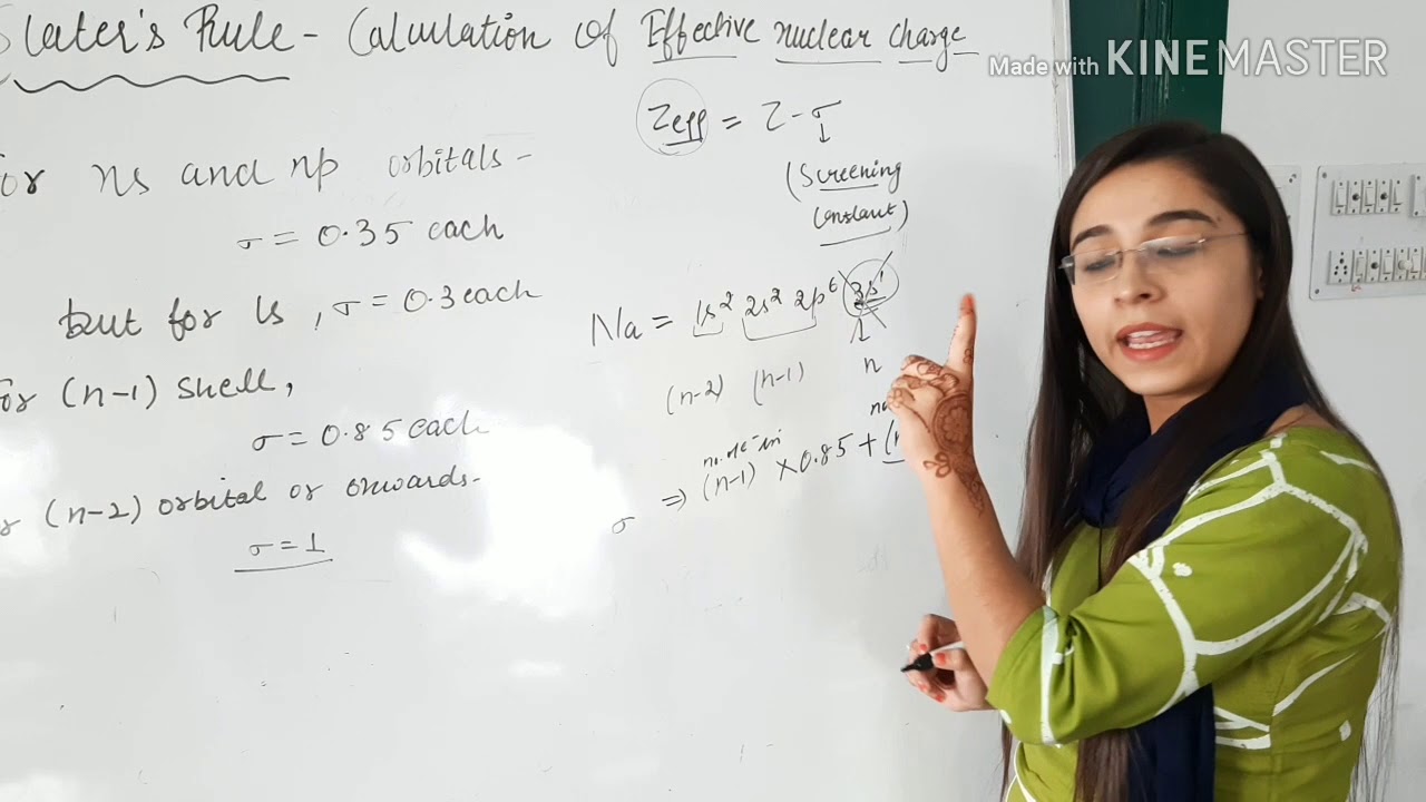 Slater's rule II calculation of effective nuclear charge - SCC