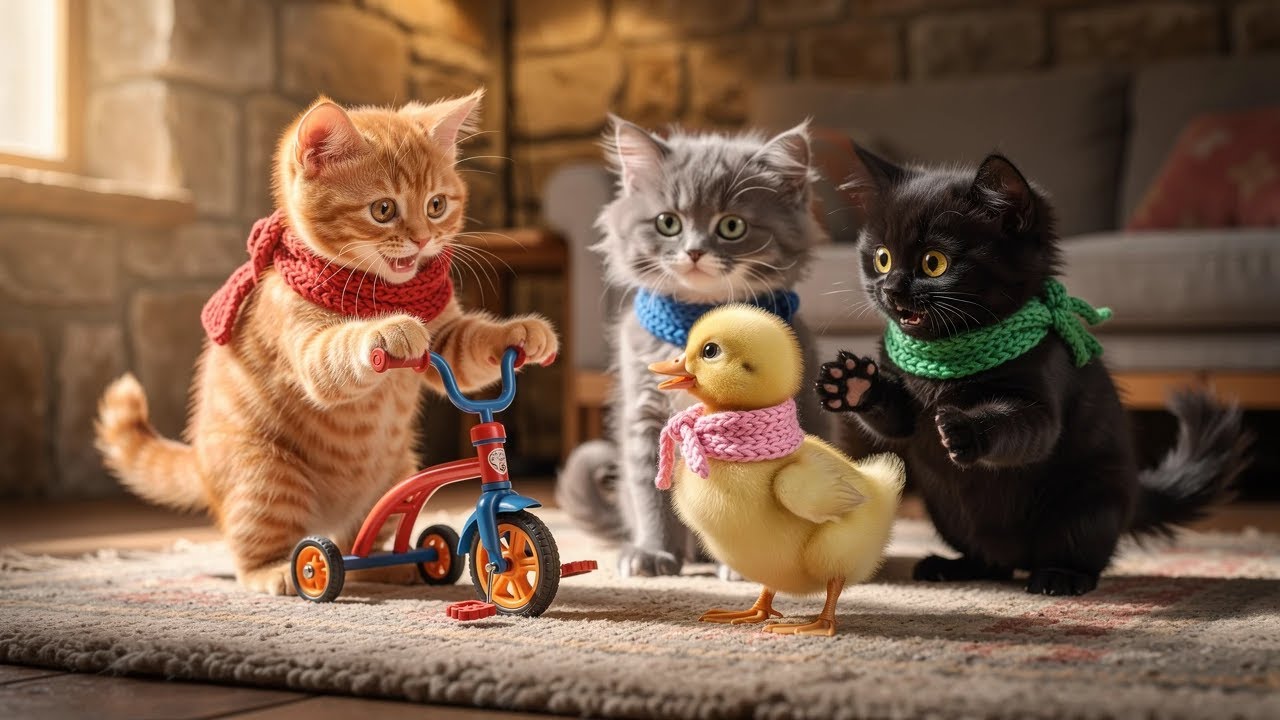 A Cat Family Rescues an Abandoned Duckling Who Learns to Love Again 🐱🦆