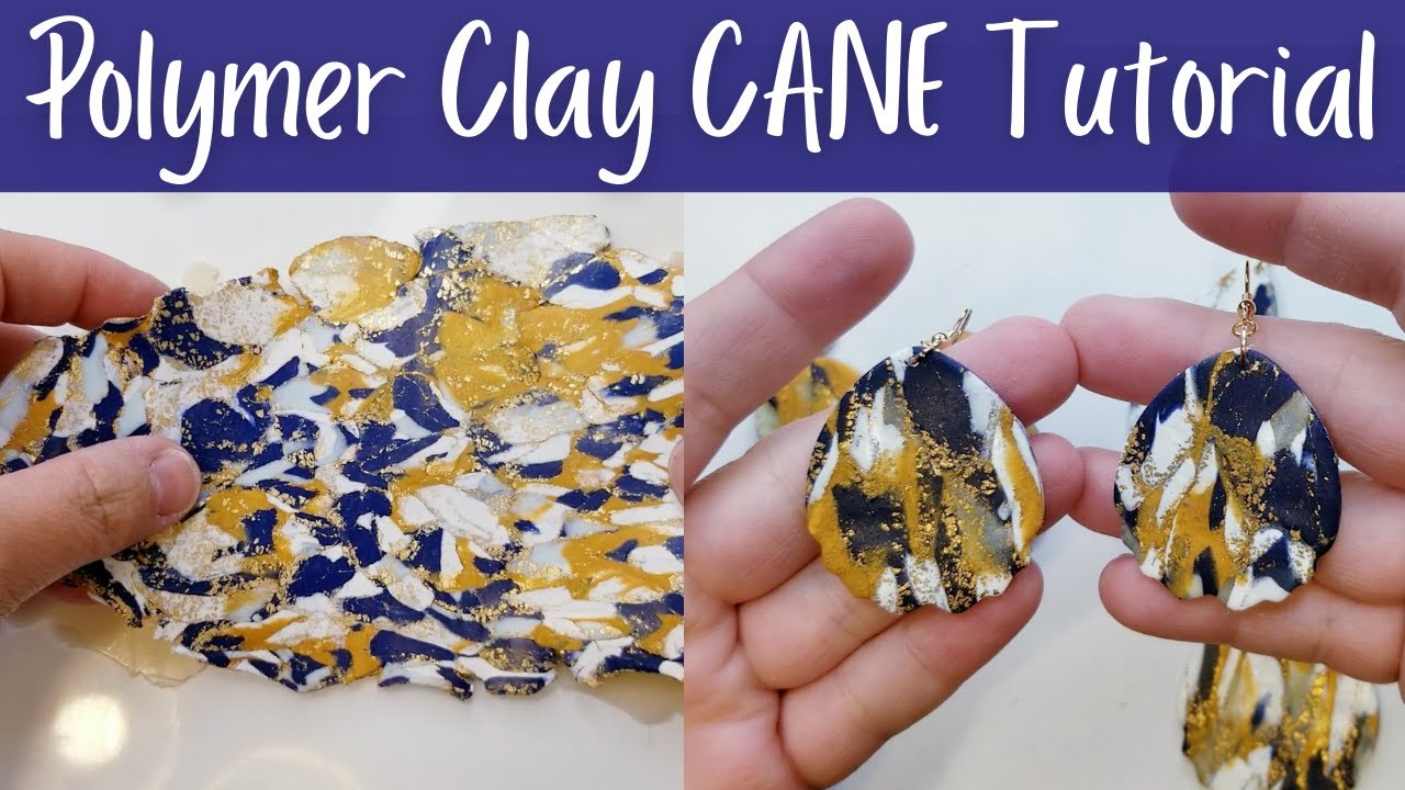 POLYMER CLAY CANE TUTORIAL | HOW TO MAKE POLYMER CLAY EARRINGS | POLYMER CLAY CANE TECHNIQUE
