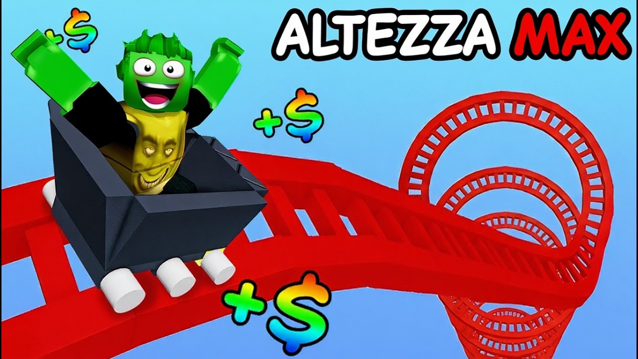 Ho COSTRUITO le MONTAGNE RUSSE più GRANDI del MONDO su ROBLOX!🤩🎢