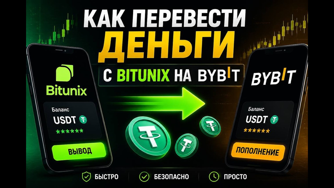 Как перевести деньги с биржи Bybit на Bitunix?