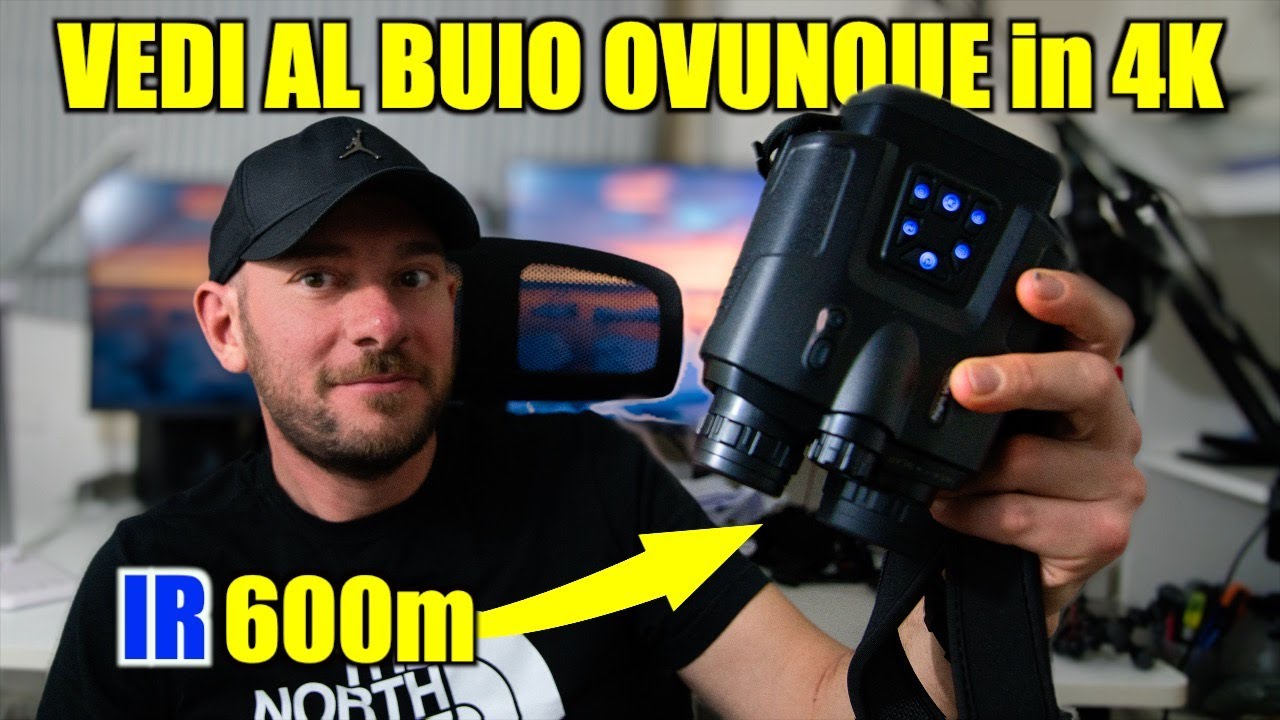 Visore Notturno DIGITALE vedi al BUIO ovunque fino a 600m con Infrarossi IR - TKWSER 4K
