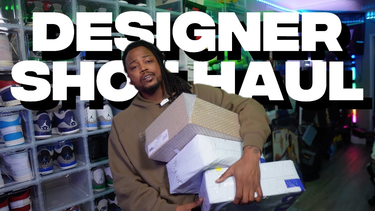 Распаковка дизайнерской обуви и модных вещей