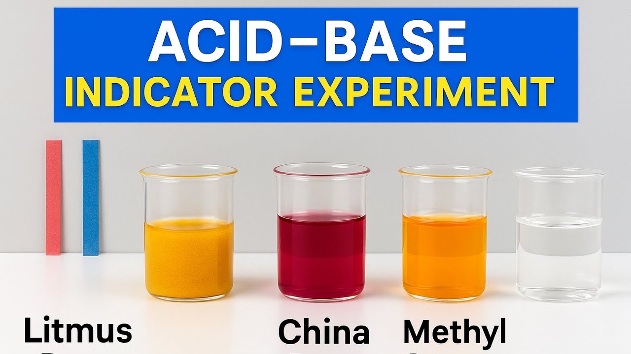 ACID BASE INDICATOR EXP.  | Litmus, Turmeric, China Rose, Methyl Orange, Phenolphthalein Test
