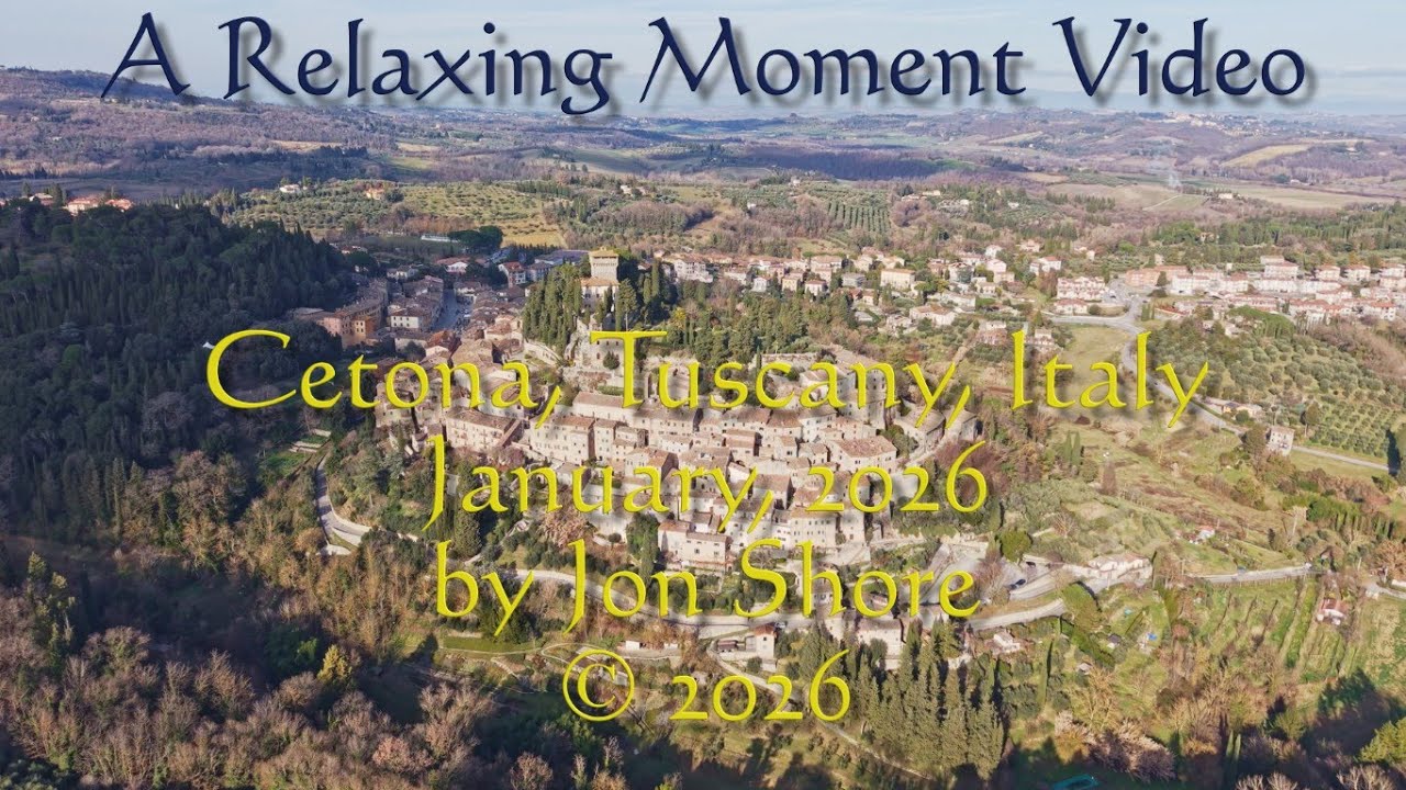 A Relaxing Moment Video of Flying over Cetona, Tuscany, Italy on a Sunny Day by Jon Shore
