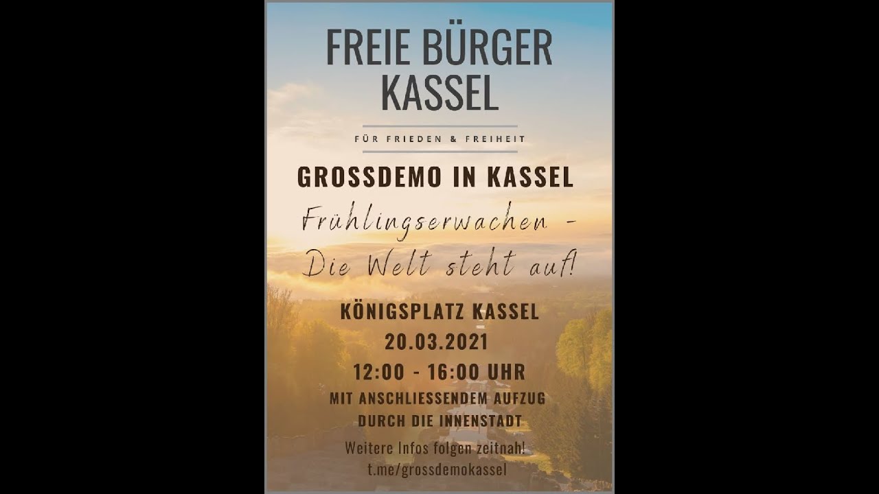 Kassel 20.03.2021: Demo Frieden Freiheit Demokratie  So was hat man lange nicht gesehen so sch&ouml;n!