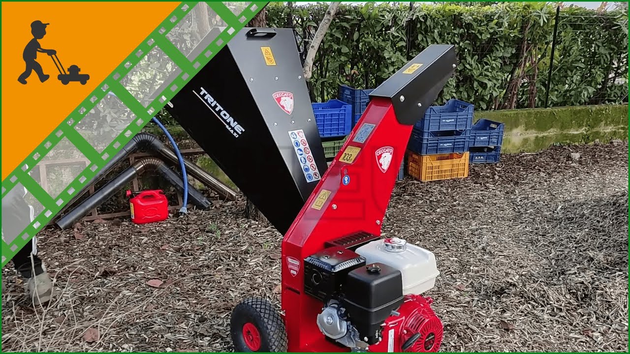 Petrol Garden Shredder Ceccato Tritone Maxi - Honda GX 390 engine - Customer's operating video