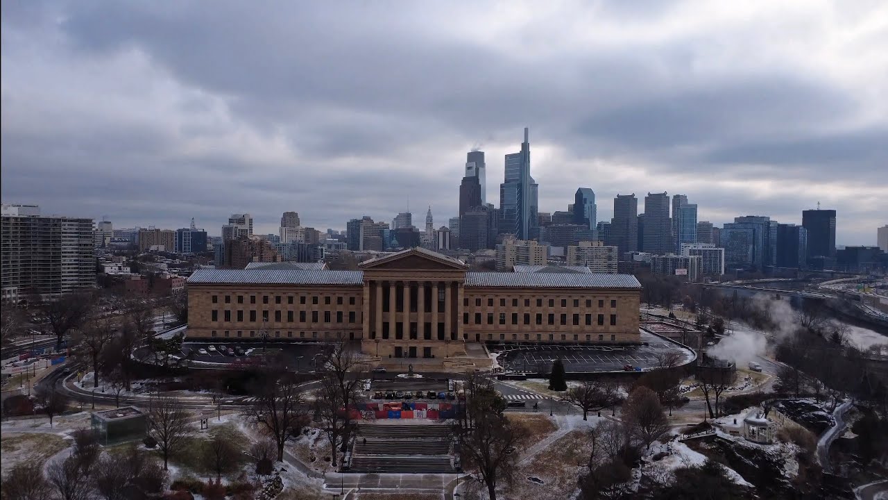 Philadelphia Skyline in 4K — Winter Drone Cinematic Flyover 🚁❄️🏙️