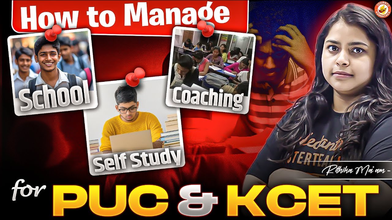 How to Manage Coaching, College & Self Study Effectively | Rithika Ma'am | KCET