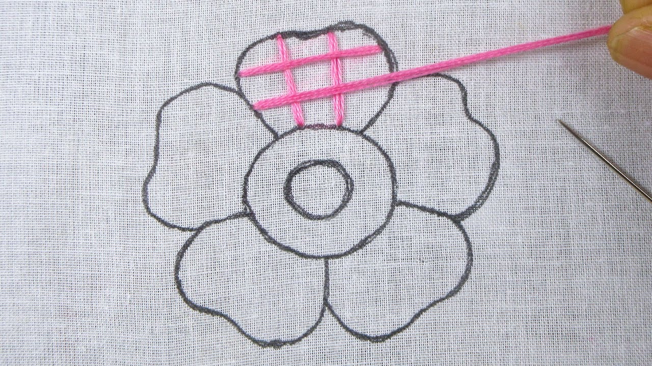 Hand Embroidery Beautiful Flower Embroidery Magical Of Needlework Easy Flower With Brazilian Stitch
