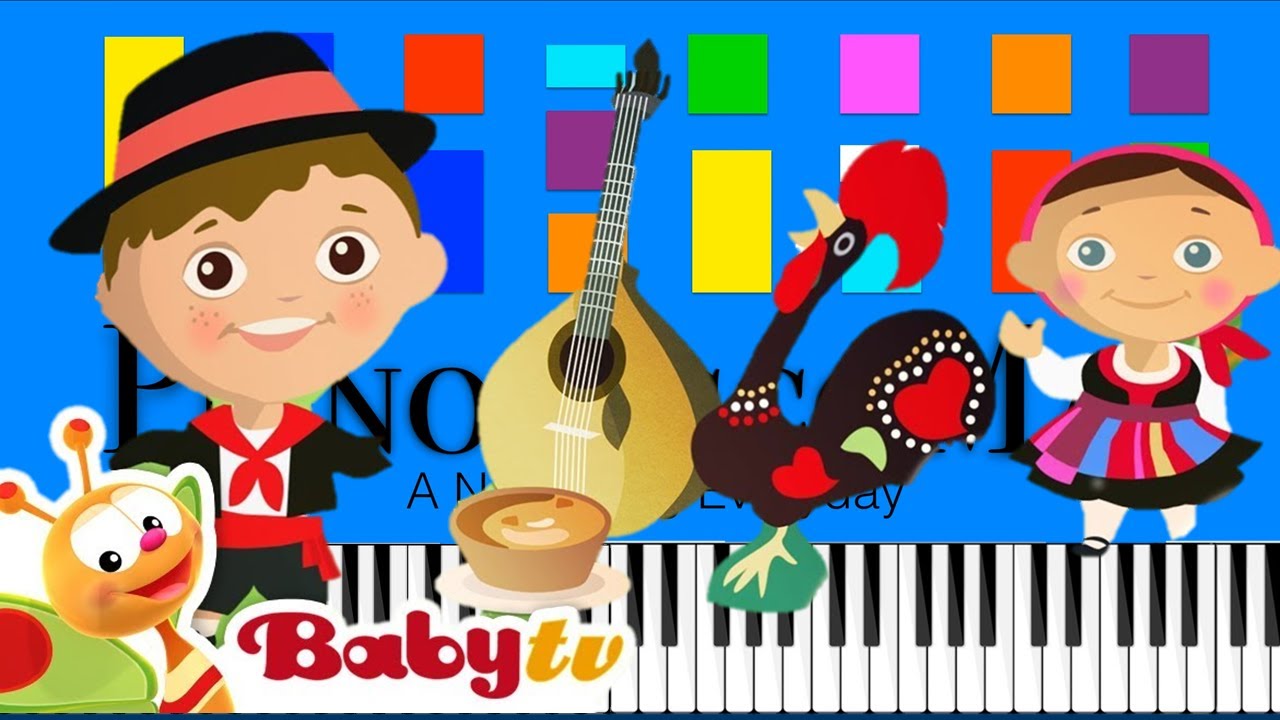 Hello Theme Song BabyTV Slow EASY Medium 4K Piano Tutorial