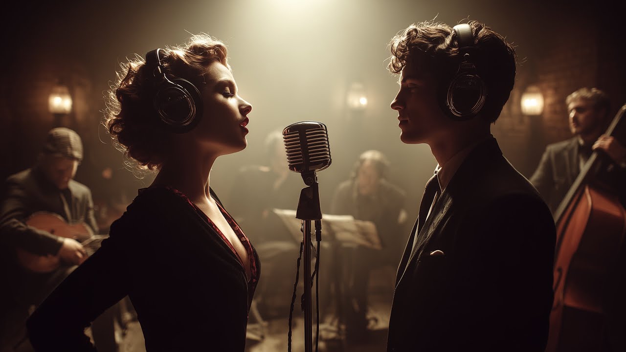 Timeless Duet: A Vintage Jazz Moment