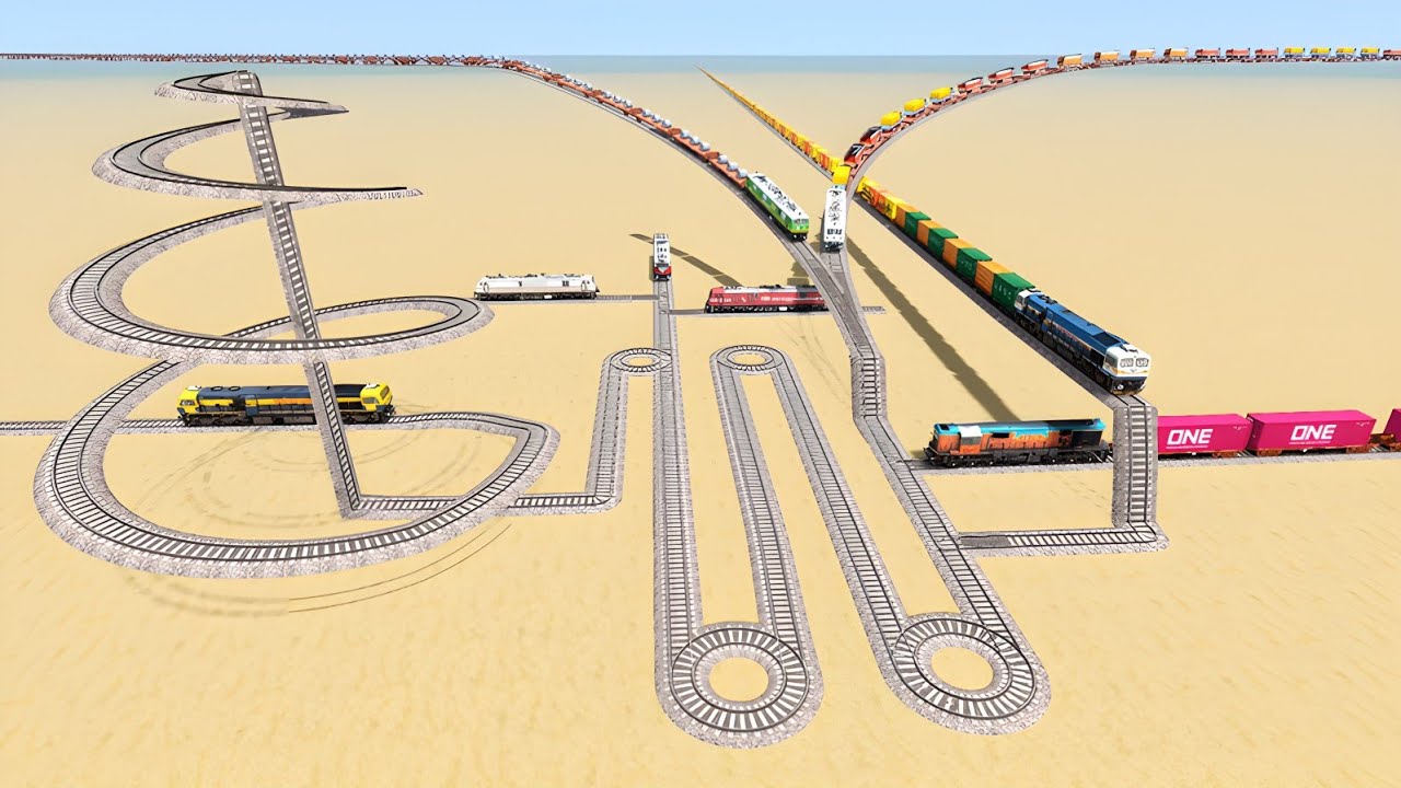 ALL TRAIN SAME TRACK CROSSING FACE TO FACE RISKY🐍SNAKE UTARUN CRUVE TRAIN SIMULATOR 