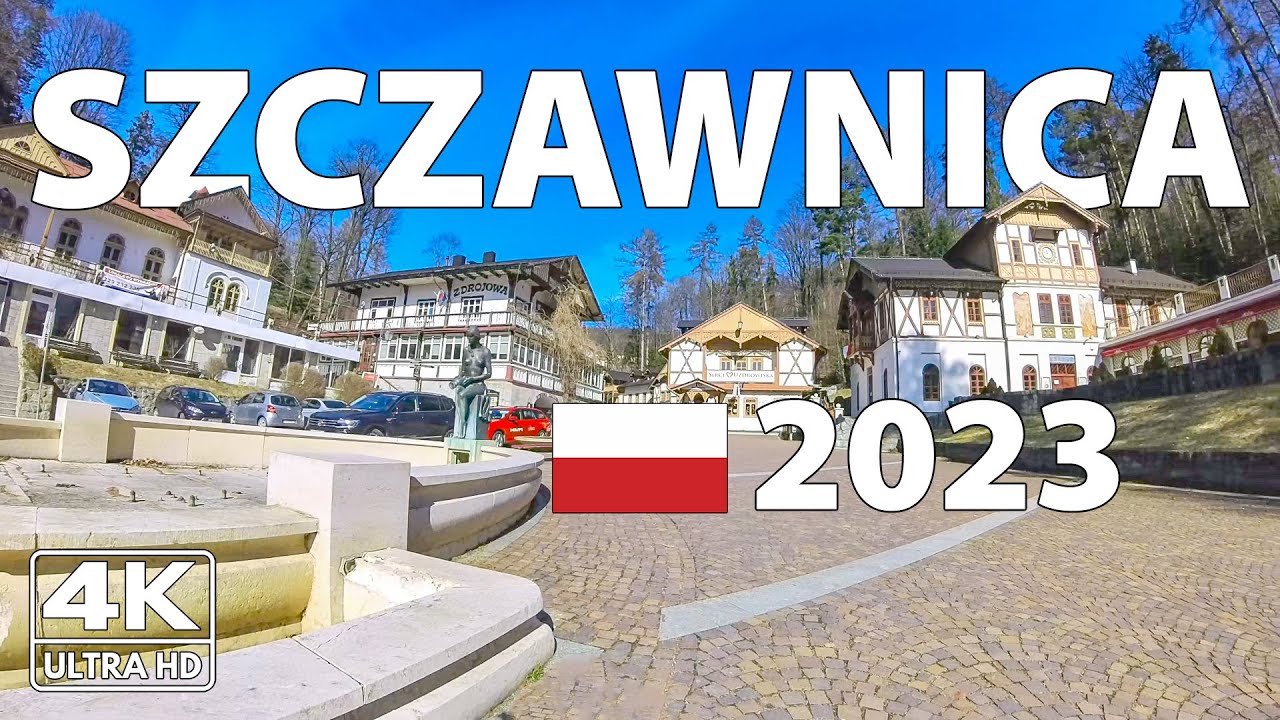Щавница Польша Прогулка Walking Tour ☀️ 4K с Субтитрами