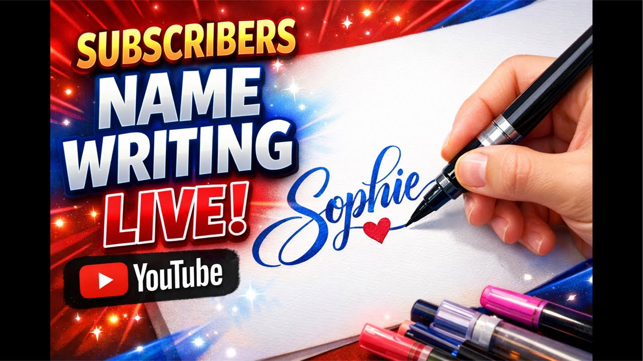 Writing ✍🏻 your name!! Live 🔴