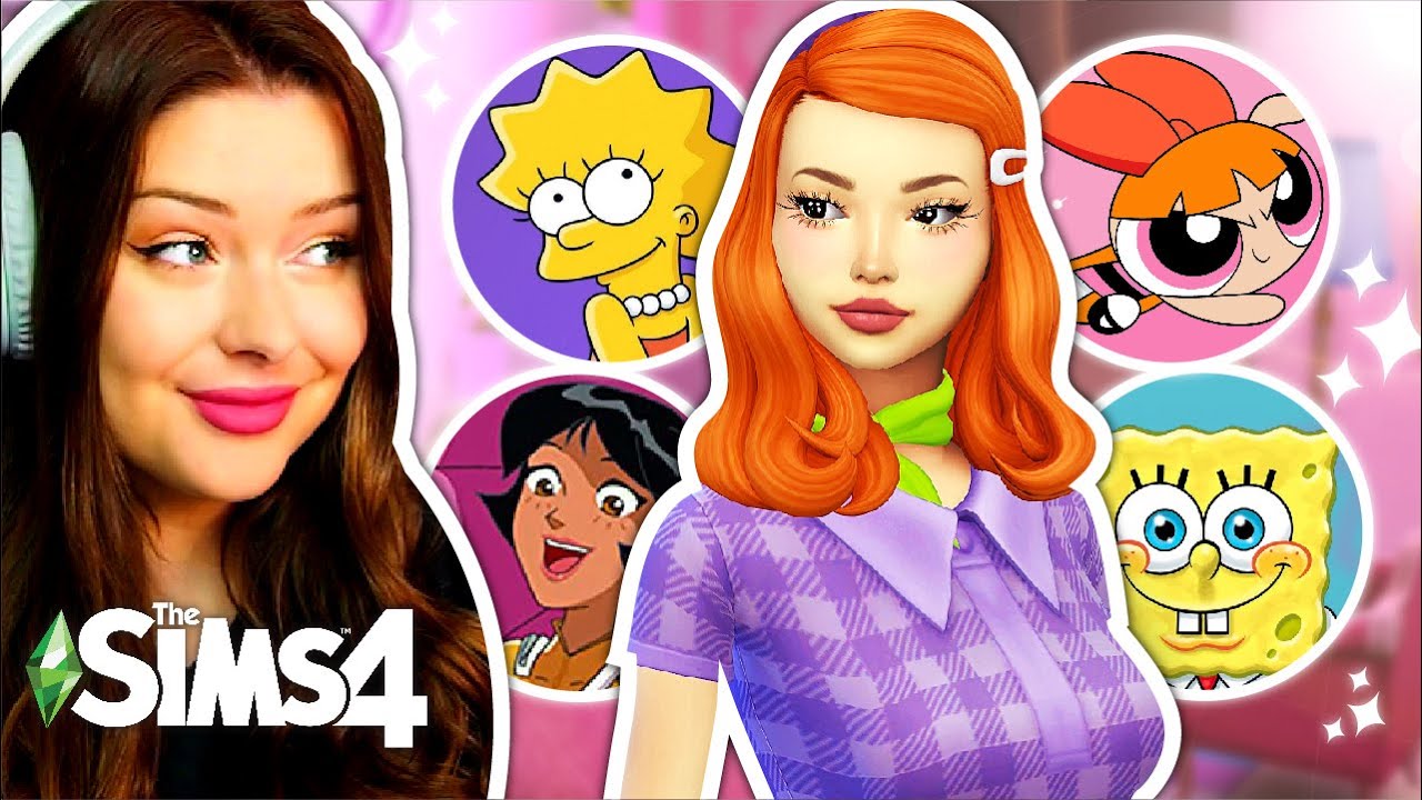 Создание персонажей-иконок в стиле мультфильмов в The Sims 4 CAS