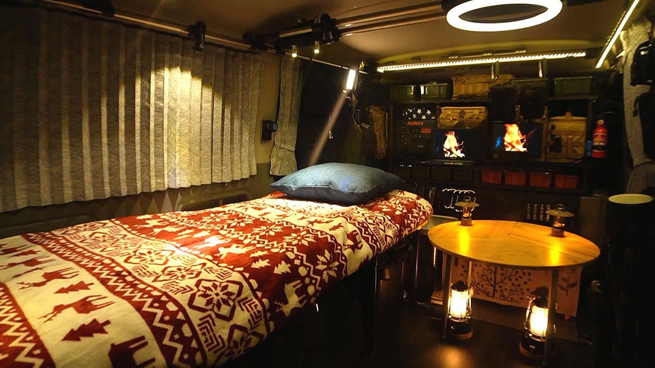 [73]Настоящий секретный автомобильный лагерь｜Расслабьтесь в роскошной жизни фургона｜АSMR