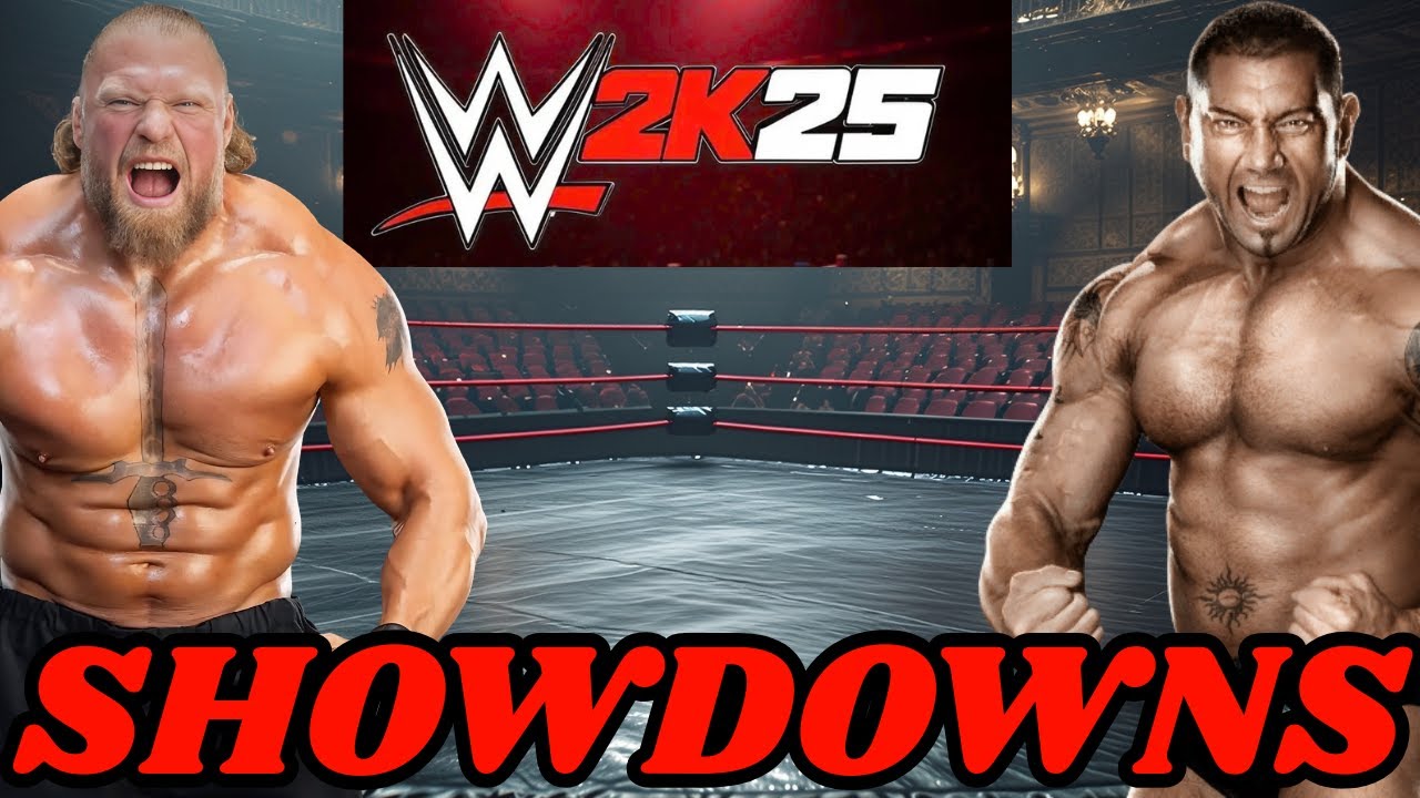 WWE 2K25 SHOWDOWNS Batista (AI) vs. Brock Lesnar (ME) No Holds Barred