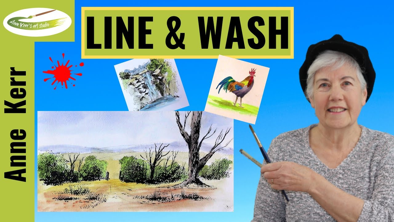 LINE & WASH, руководство для начинающих. (Материалы и техники для начинающих). Автор: Энн Керр
