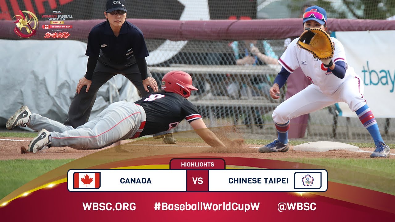 Highlights | Game 15 Canada vs Chinese Taipei | 2024 WBSC Women&rsquo;s Baseball World Cup - Finals