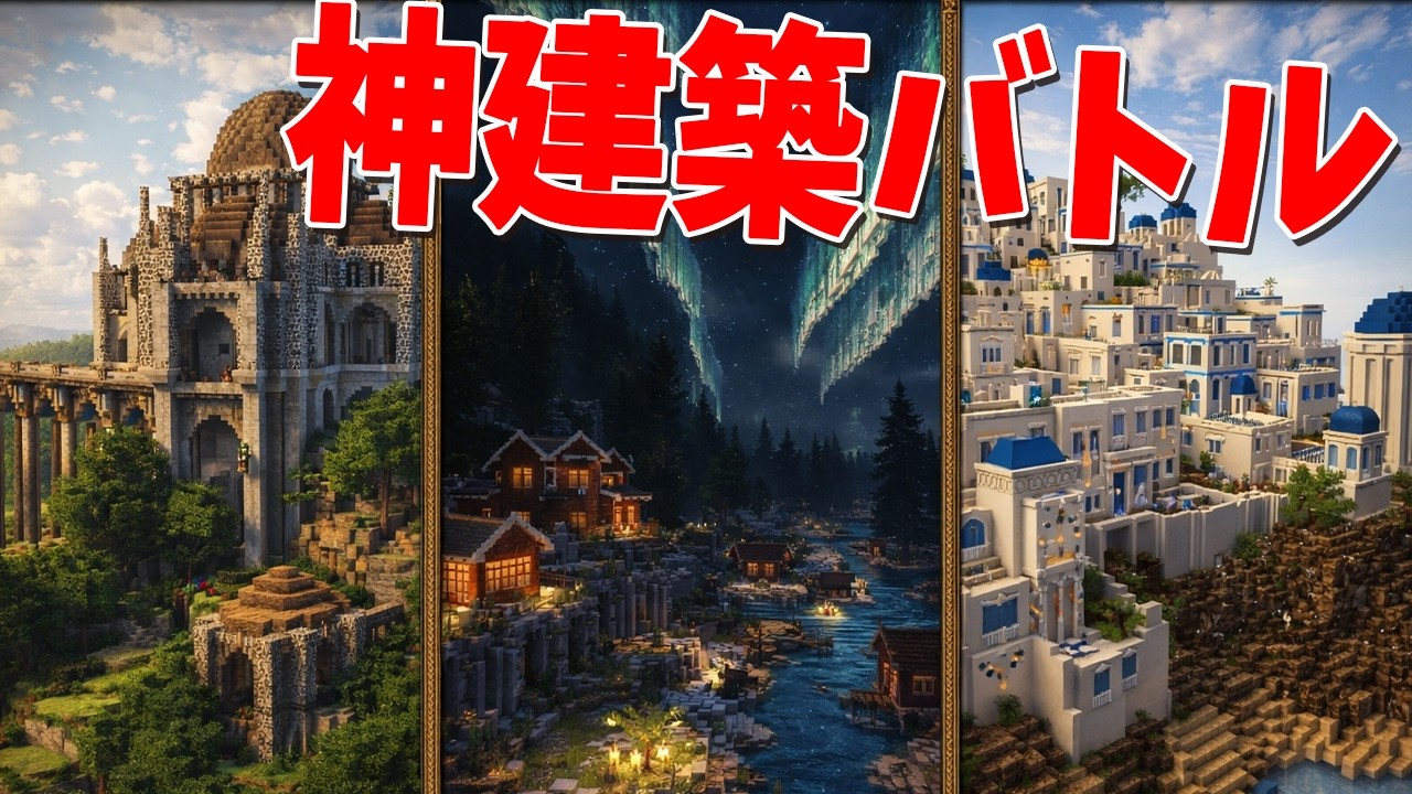 勢力に分かれて村をガチで作ってみたらとんでもない神建築村ばかりになった - マインクラフト【KUN】