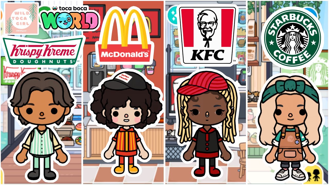 KRISPY KREME 🍩 MCDONALDS 🍔 KFC 🍗 STARBUCKS ☕️ TOCA BOCA WORLD 🌍 