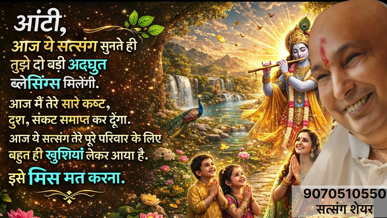 यह सत्संग तेरे पूरे परिवार के लिए खुशियाँ लेकर आया है इसे Miss मत करना।