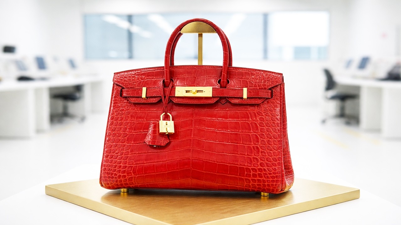 Inside the Factory: Rouge H Porosus Crocodile Birkin 30 | Hand Polishing & Gold Stamp