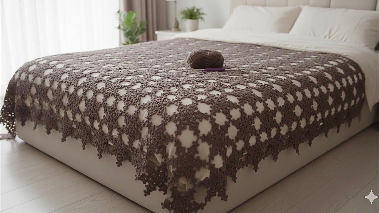 Crochet Arabîa Tutorial UNUSUAL for blankets! Easy Design for Beginners #crochet 