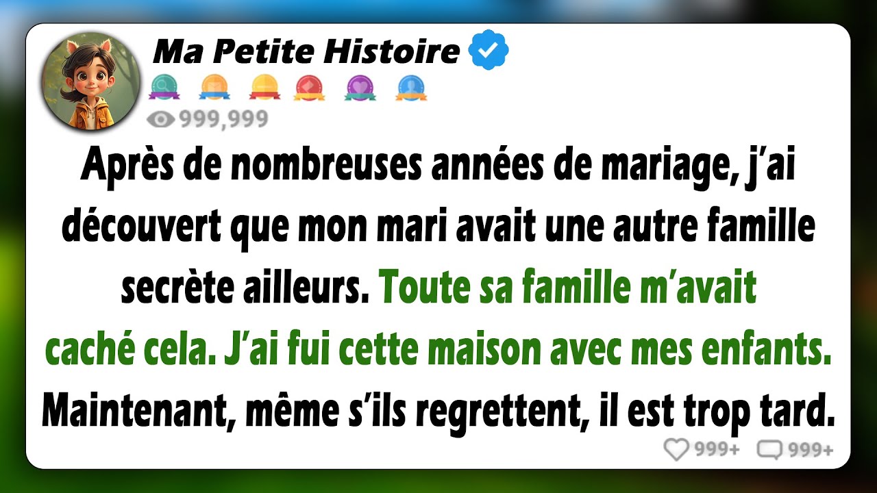 Mon mari a une autre famille à l'extérieur, cachée par ma belle-mère ! J'ai fui avec les jumeaux...