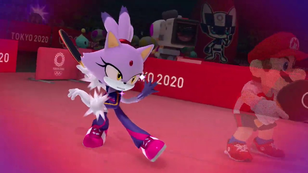 Mario and Sonic at the Tokyo 2020 Olympic Games- (Table Tennis) Blaze and Mario